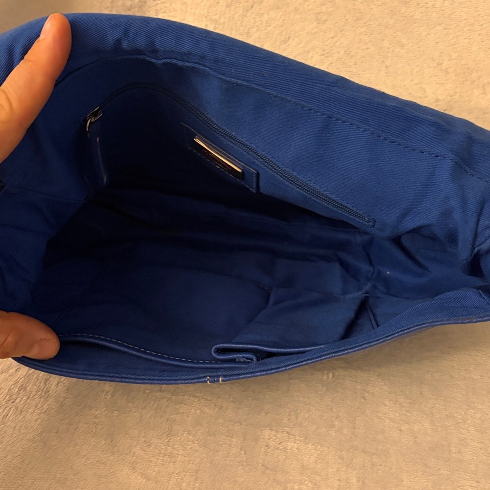 Talbots Y2K Blue Leather Women's Shoulder Bag - Picture 9 of 10